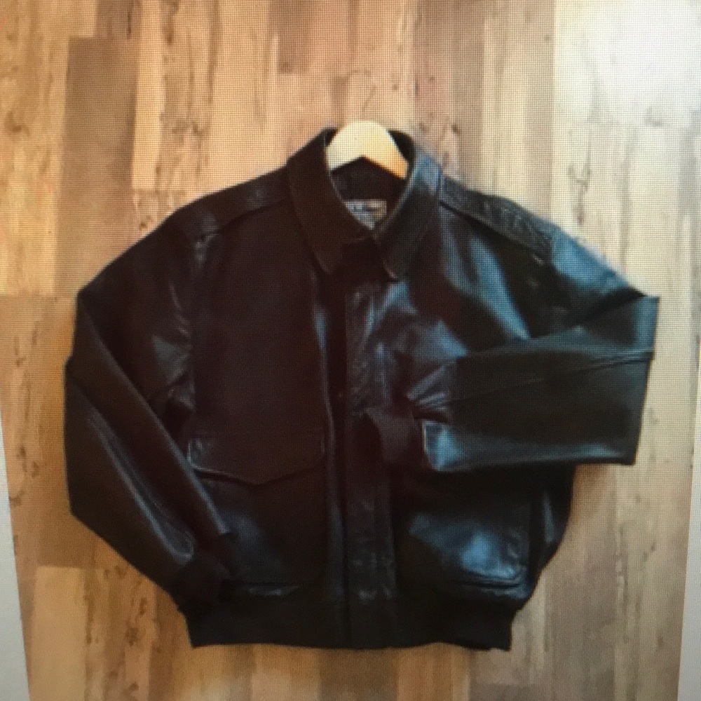 Men’s Bomber Jacket LL Bean Brown Leather